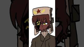 ussr x third reich animation meme countryhumans drawing  america against rusger ship [upl. by Edobalo276]