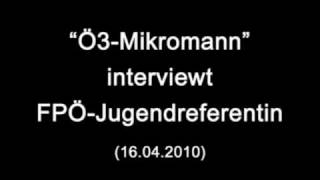 Ö3Interview mit FPÖJugendreferentin aus Wels [upl. by Trainor]