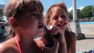 MIRANDA SINGS VIDCON REENACTMENTS W ANNIE amp ALLIE 😂  THE FLOOR IS LAVA amp MORE  POOL DAY VLOG [upl. by Erlina416]