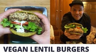 VEGAN LENTIL BURGER  COOKING WITH MOM [upl. by Sherburne144]