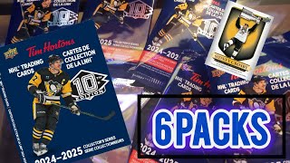 Tim Hortons 2024 25 hockey cards pack opening great hits [upl. by Adiesirb668]