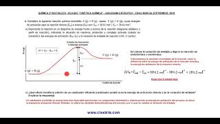 Cinética Química  Diagrama entálpico  EBAU Septiembre 2019 Murcia Química  Opcion B Ejercicio 4 [upl. by Nivar]