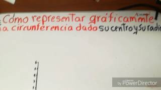 Cómo representar gráficamente una circunferencia dado su centro y su radio [upl. by Wilt202]