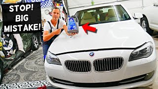 BMW F10 F11 How To Add Engine Coolant Antifreeze BMW 528i 535i 520i 530i 550i 518d 520d 525d 530d 53 [upl. by Aneliram]