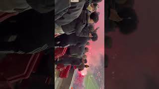 RC Lens Fans throw Flares at Arsenal fans [upl. by Esmerolda470]