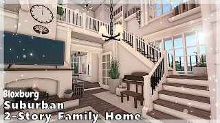 BLOXBURG Suburban 2Story Family Home Speedbuild interior  full tour Roblox House Build [upl. by Stutsman]