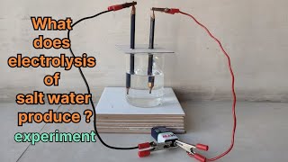 Electrolysis of salt water experiment scienceexperiment electrolysis [upl. by Jermain344]