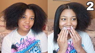 Real Hair Series WASH DAY ROUTINE  Straightening MY NATURAL HAIR for the First Time [upl. by Vladimir]