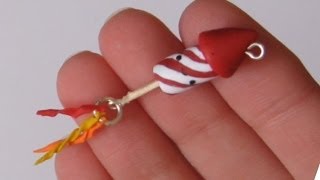 New Years Firework Charm Polymer Clay Tutorial [upl. by Towne]