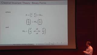 An introduction to Invariant Theory  Harm Derksen [upl. by Etnoed]