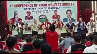 Tagin DanceArunachal ge komchiTWS conference [upl. by Aihtnamas]