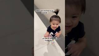 very excited Baby baby cutebaby toddlerlife cute babygirl shortsviral [upl. by Nealah]