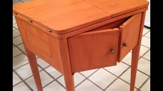 Refinished Sewing Machine Cabinet using Chalky Finish Paint [upl. by Brick]