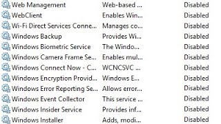 Disabling and stopping all services in Windows 10 [upl. by Cogan372]