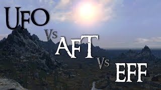 Skyrim Mod Comparison  UFO Vs AFT Vs EFF [upl. by Bourn55]