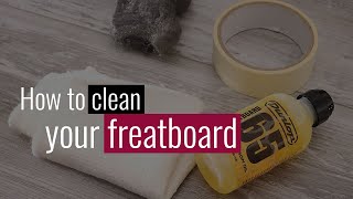 How to clean your guitar fretboard before installing fretlook inlay sticker [upl. by Giacobo]