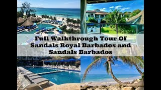 Full Walkthrough Tour Of Sandals Royal Barbados and Sandals Barbados  September 2019 [upl. by Aedrahs]