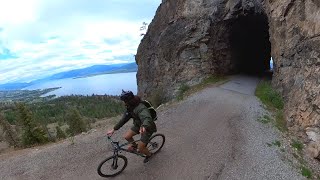 Biking the KETTLE VALLEY RAIL TRAIL from MYRA CANYON to PENTICTON BC [upl. by Dewain]