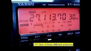 Sirio Gain Master Homebrew Rx Gain test of different antenas [upl. by Marrin]