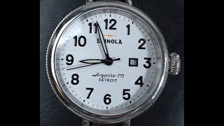 Shinola birdy Detroit Argonite 775 watch using a Swiss Ronda 775 movement repair battery replacement [upl. by Grove]