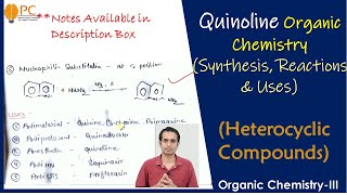 Quinoline Organic Chemistry Synthesis Chemical Reactions and Medical Uses  Heterocyclic compounds [upl. by Azilef]