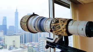 25mm15000mm 600X Supertelephoto ZOOM Canon EF 800mm F56 IS 4K Taipei 101 超望遠 [upl. by Bel]