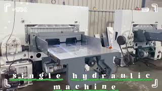 SHENDA1300MM paper cutting machinesingle hydraulic has already checked [upl. by Mylan660]