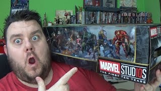 Marvel Studios First Ten Years Mega Figurine Set Disney Store Exclusive Figure Unboxing Toy Review [upl. by Aicemed]