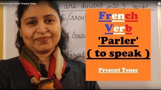 French Verb Parler Present Tense [upl. by Econah]