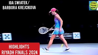 IGA SWIATEKBARBORA KREJCIKOVAHIGHLIGHTS RIYADH FINALS 2024 [upl. by Noivert]