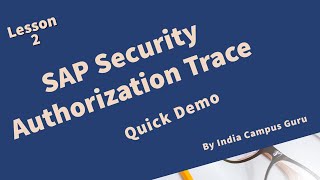 SAP Security Authorization TraceST01 Vs STAUTHTRACE [upl. by Cirtemed670]