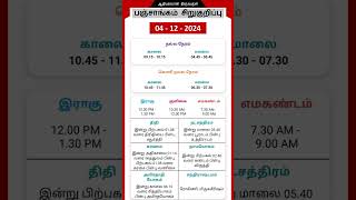 Today Tamil Calendar l Nalla Neram amp Panchangam l December 4 2024 l panchangam nallaneram [upl. by Airuam]