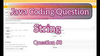 Java Coding Series  String  Question 3 [upl. by Vyner577]