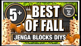 ✅BEST OF FALL🍂TUMBLING TOWER BLOCKS DIYS✅AMAZINGLY EASY JENGA BLOCKS DIYS IN 1️⃣ VIDEO✅EASY DIYS✅ [upl. by Ymor395]