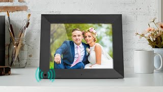 Alurateks 9quot Motion Sensor Digital Photo Frame with Auto Rotation and 16GB Builtin Memory [upl. by Evelin670]