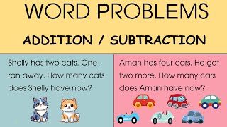 Class 1 Addition and Subtraction Word Problems  explained in easy way [upl. by Rehpotsirhc]