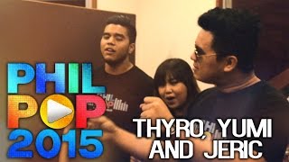 Thyro Alfaro Yumi Lacsamana and Jeric Medina — Triangulo Official Lyric Video  Philpop 2015 [upl. by Brittne]