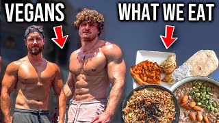 What Two Vegans Eat In A Day To Gain Muscle ft SimnettNutrition [upl. by Asel176]