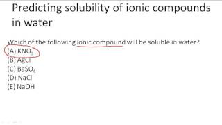 Predicting solubility of ionic compounds in water [upl. by Hailee]