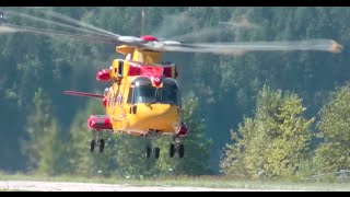 AgustaWestland CH149 Cormorant AW101 Landing and Takeoff [upl. by Yesmar]