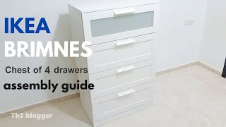 IKEA BRIMNES chest of 4 drawers assembly instructions very detailed [upl. by Aryt]