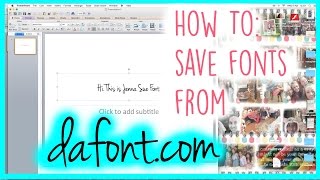 How To Save Fonts From dafontcom [upl. by Schafer]