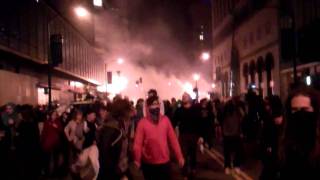 Occupy Wall Street Oakland Protesters Police Engage Tear Gas [upl. by Ariamoy522]