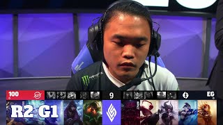 100 Thieves vs Evil Geniuses  Game 1  Round 2 Playoffs S11 LCS Summer 2021  100 vs EG G1 [upl. by Irisa]