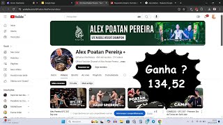 Alex Poatan ganha quanto USD 13452 Dolares com o Youtube [upl. by Lirrad]