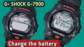 How to change the battery and AC reset on Casio GShock G7900 [upl. by Muire]