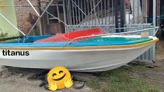 pemasangan kelengkapan speedboat fiber km titanus fishingadventure perahucepat [upl. by Beker]