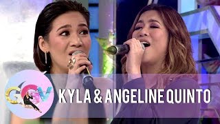 GGV Kyla Angeline and Vice Ganda sing Regines part in the ABSCBN Christmas Station ID 2018 [upl. by Lemert]