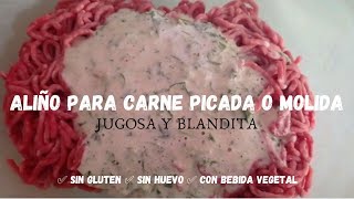 Cómo aliñar carne picada para hamburguesas sin gluten y sin huevo [upl. by Zipah933]