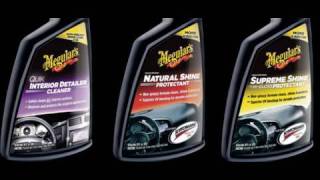 How To Use Meguiars NEW 2010 Quik Interior Detailer vs Natural Shine vs Supreme Shine by MEGUIARS [upl. by Enyale]